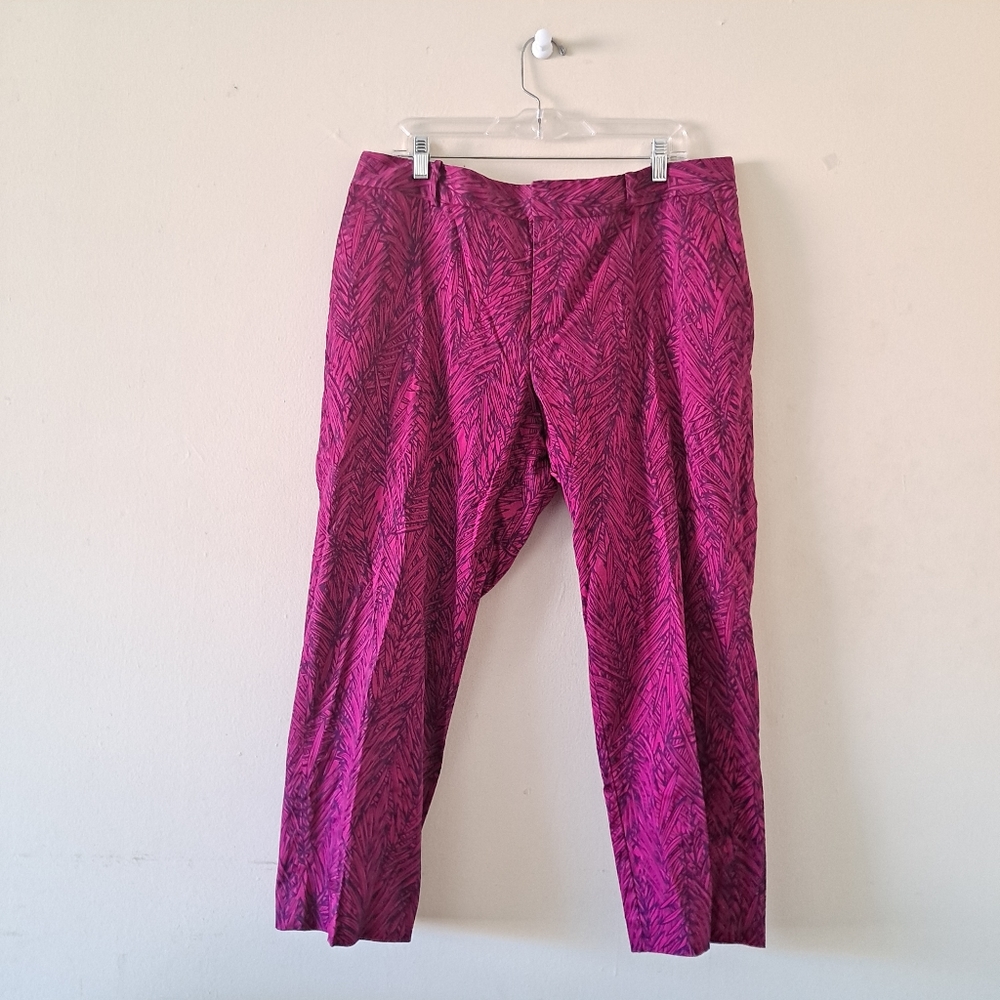 Coldwater Creek Magenta & Purple Palm Leave Design